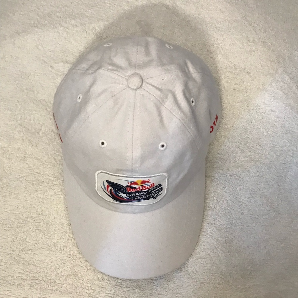 Red Bull Grand Prix Adjustable White Racing Ball Cap By Circuit Of The Americas View 4